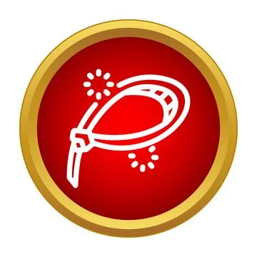 Hand making a lasso rope loop vector icon Stock Illustration