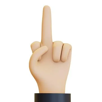 A hand making a middle finger gesture, with the middle finger extended upwards. イラスト素材