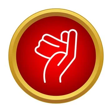 Hand making money or speaking gesture icon Illustration