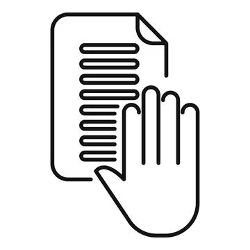 Hand making an oath on official document 스톡 일러스트