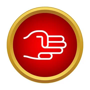 Hand making pointing gesture with three fingers Stock Illustration