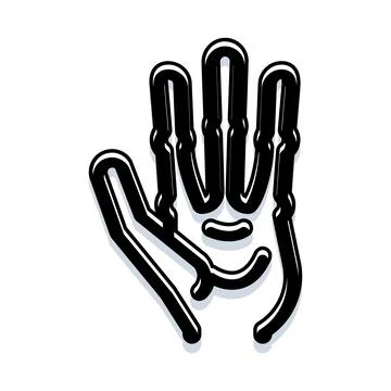Hand making rock and roll gesture or sign Stock Illustration