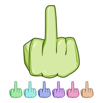 Hand making rude gesture showing insult defiance Stock Illustration