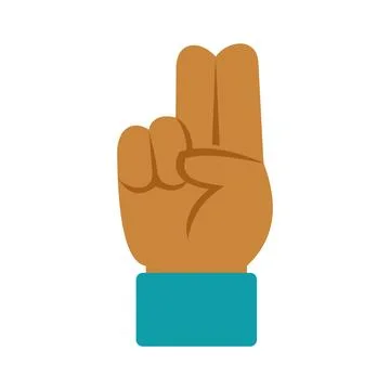 Hand making scout three finger salute gesture Stock Illustration