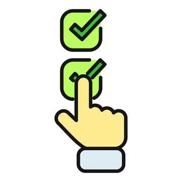Hand making a selection, choosing an option イラスト素材