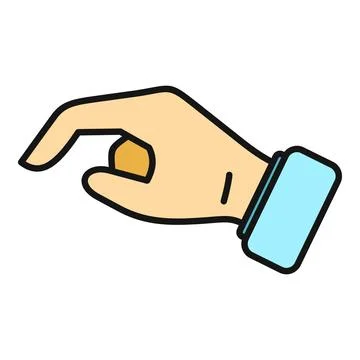 Hand making a tap gesture on screen Stock Illustration