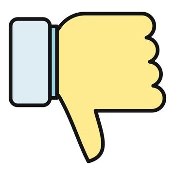 Hand making thumbs down gesture showing disapproval Stock Illustration