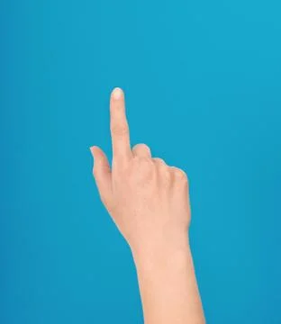 Hand making a touch or pointing gesture Stock Photos