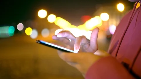 Hand of Man Browsing Smartphone Modern Technology 4g 5g Connection Hypster Town Stock Footage 88849919