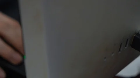 Hand of man with computer mouse Stock Footage 107325819