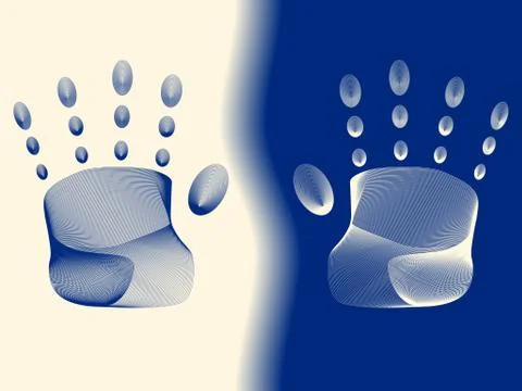 The hand of man 库存插图