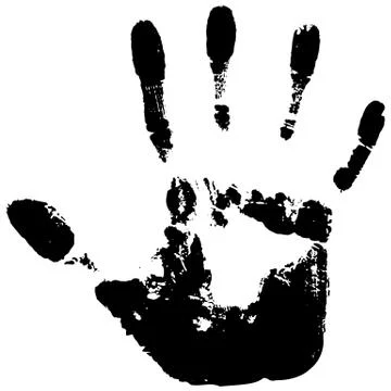 Hand of a man isolated on white background, vector 스톡 일러스트