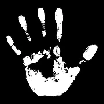 Hand of a man isolated on white background, vector 스톡 일러스트