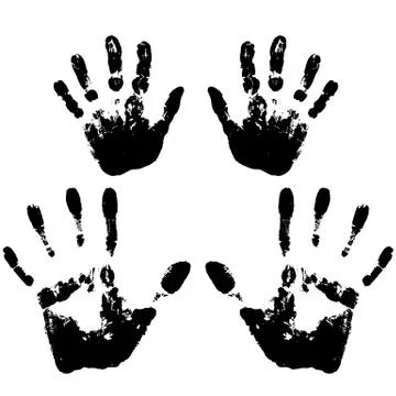 Hand of a man isolated on white background, vector 스톡 일러스트
