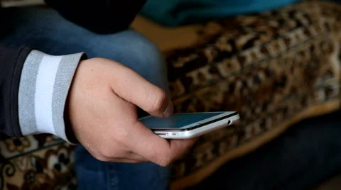 Hand man mobile phone Stock Footage 63021622