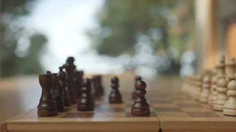 Hand Of Man Playing Chess - Close Up Stock Footage 320888637