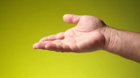 Hand of man showing something Stock Footage 316842953