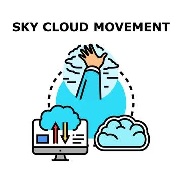 Hand managing data cloud systems hosting files 库存插图
