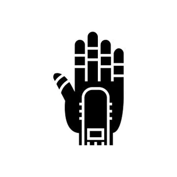 Hand manipulator icon, vector illustration, black sign on isolated background Illustrazione stock