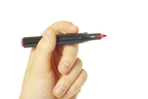 Hand with marker Stock-Fotos