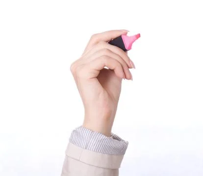 Hand with marker Stock Photos