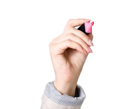Hand with marker Stock Photos