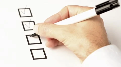 Hand marking option on checklist. Video stock 43173023
