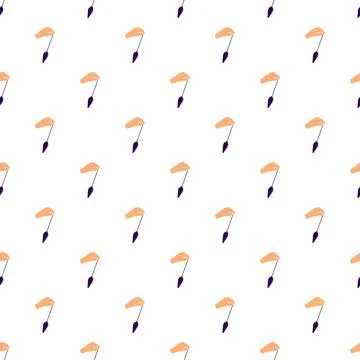 Hand with mascara brush seamless pattern background Illustrazione stock