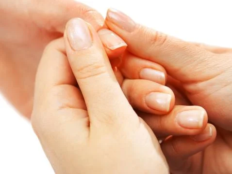 Hand massage Stock Photos