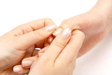 Hand massage Stock Photos