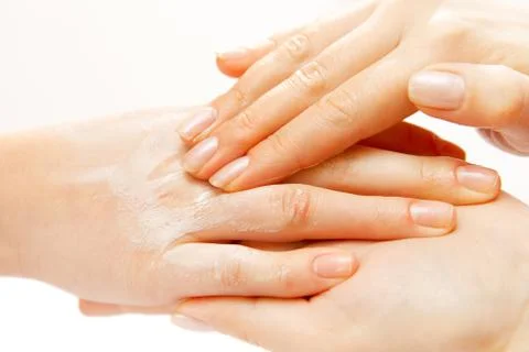 Hand massage Stock Photos