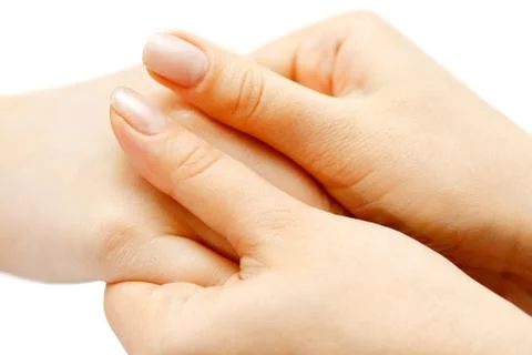 Hand massage Stock Photos