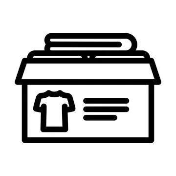 Hand me down thrift driven fashion line icon vector illustration Stock Illustration