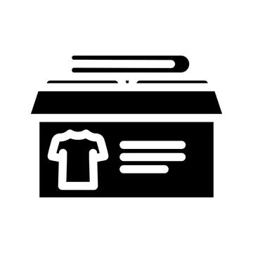 Hand me down thrift driven fashion glyph icon vector illustration Stock Illustration