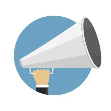 Hand with Megaphone Illustrazione stock