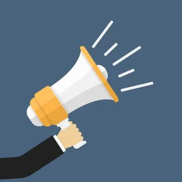 Hand with Megaphone Illustrazione stock