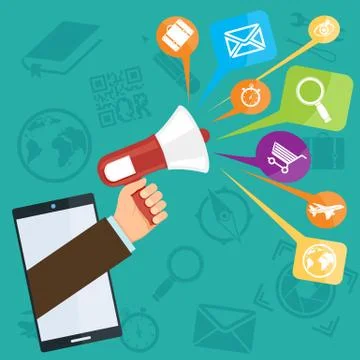 Hand with a megaphone 스톡 일러스트