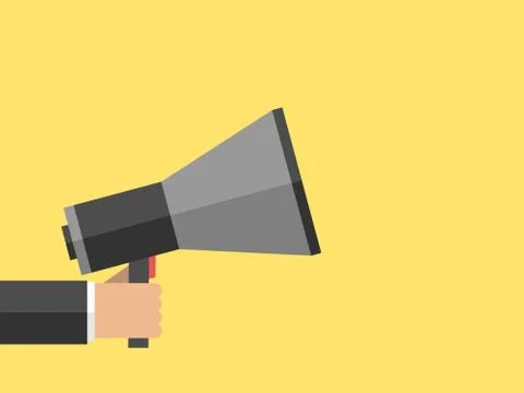 Hand with megaphone Stock Illustration