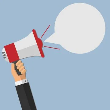 Hand with a megaphone Stock Illustration
