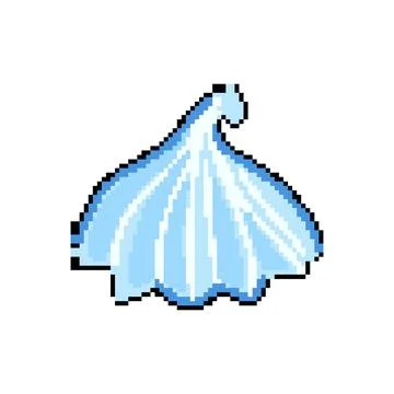 Hand meringue pixel art vector illustration Illustrazione stock