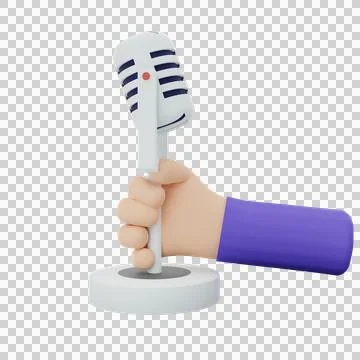 Hand with microphone concept Stock Illustration