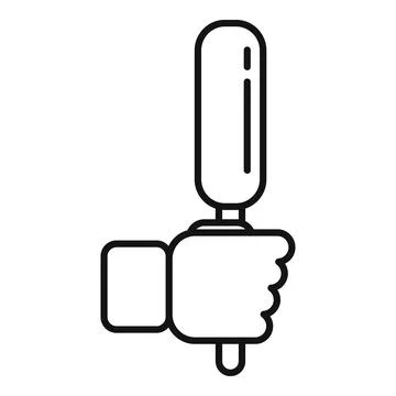 Hand microphone icon outline vector. Camera reportage 스톡 일러스트