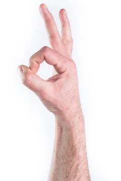 Hand miming OK Stock Photos