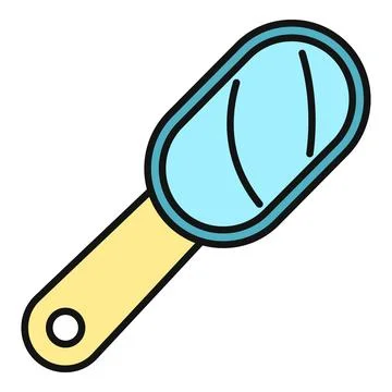 Hand mirror accessory for grooming and beauty vanity Stock Illustration
