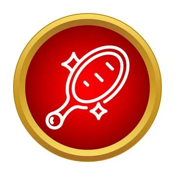 Hand mirror icon representing beauty and reflection Stock Illustration
