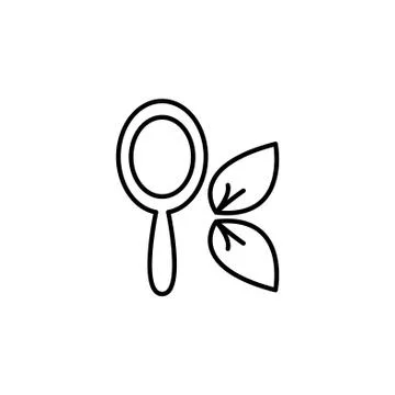 Hand Mirror Icon. vector illustration black on white background Stock Illustration
