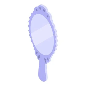 Hand mirror with ornate frame reflecting beauty and style Stock Illustration