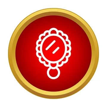 Hand mirror personal accessory icon reflecting beauty Stock Illustration