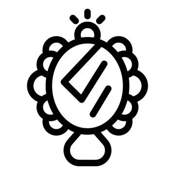 Hand mirror with reflection shining, a concept of self reflection Stock Illustration