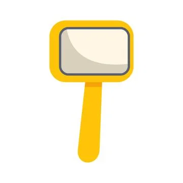 Hand mirror with yellow frame reflecting beauty concept Stock Illustration